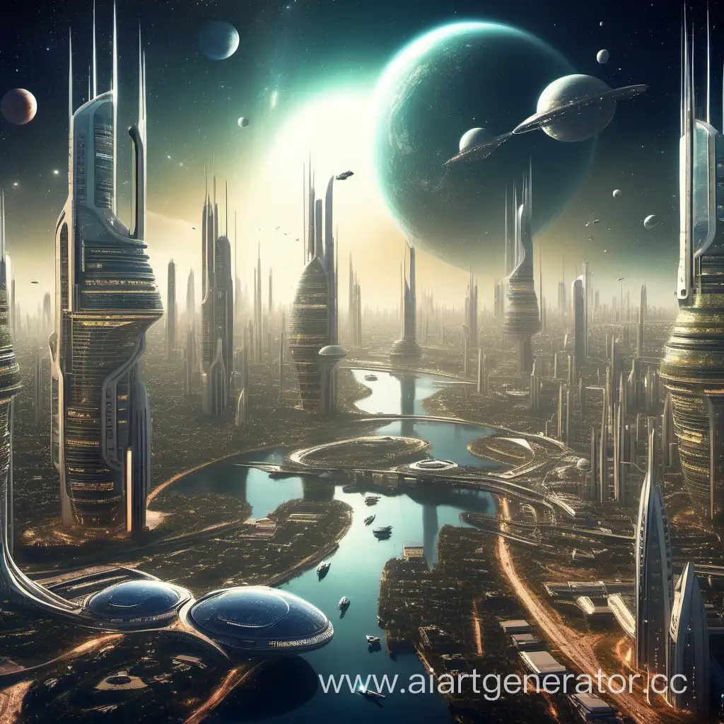 Космический город будущего
