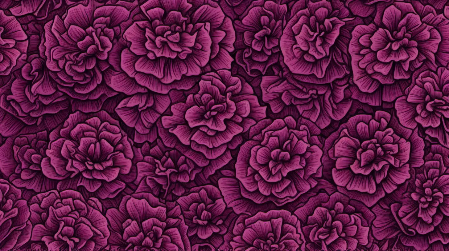 Vibrant Carnation Purple Flower Pattern Blossoming in Profusion
