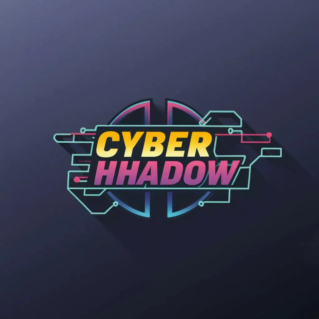 logo, shadow, with the text "cyber shadow", typography, be used in Internet industry