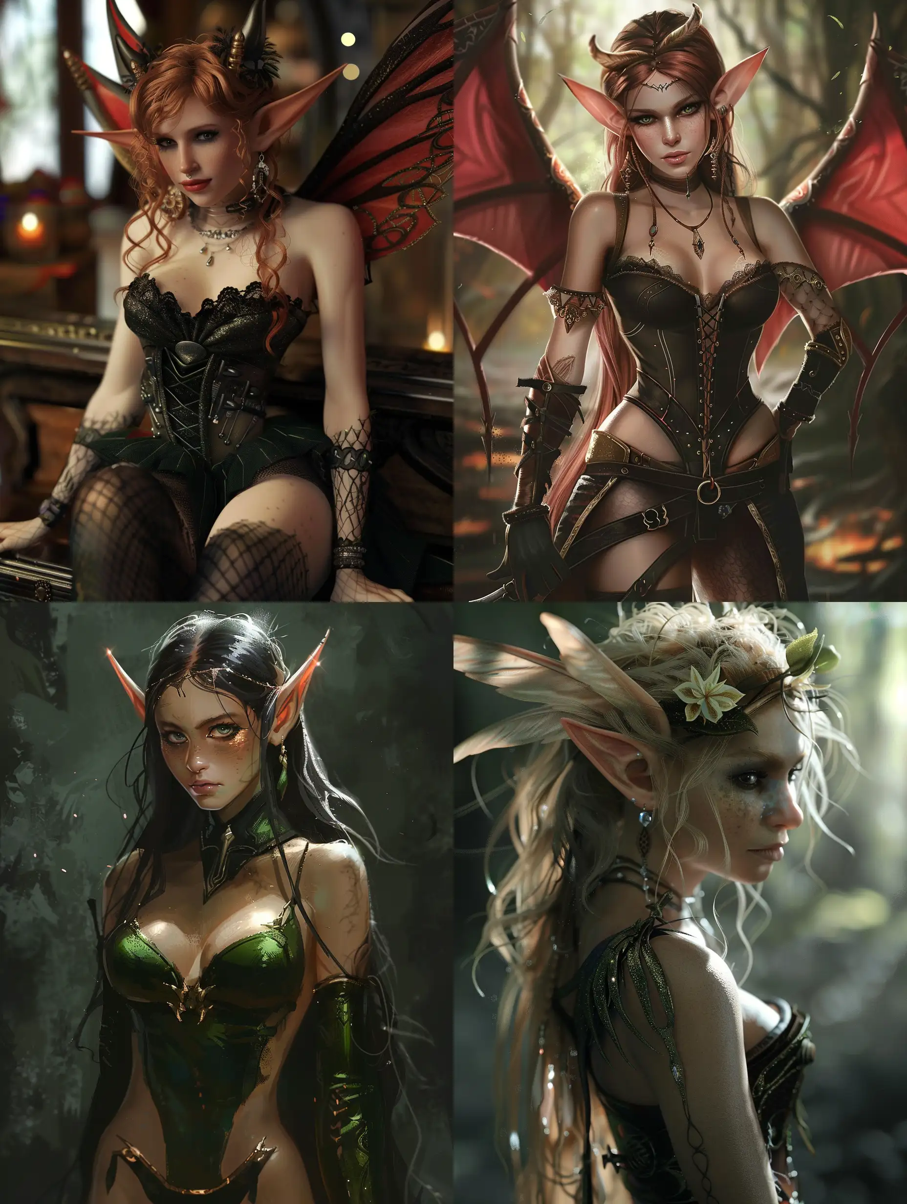 Enchanting-Female-Elves-in-Seductive-Pose
