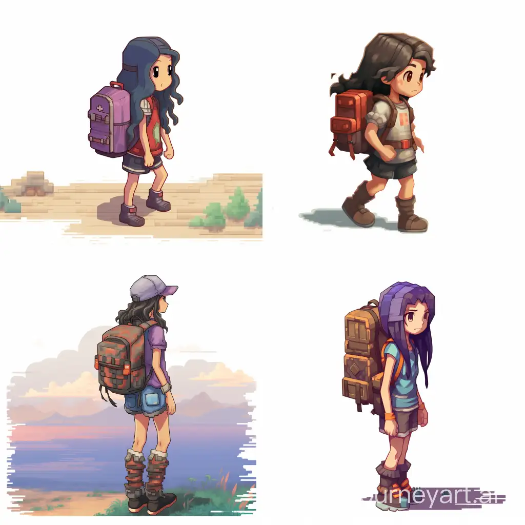 Adventurous-Pixel-Art-BackpackCarrying-Girl-in-a-11-Aspect-Ratio