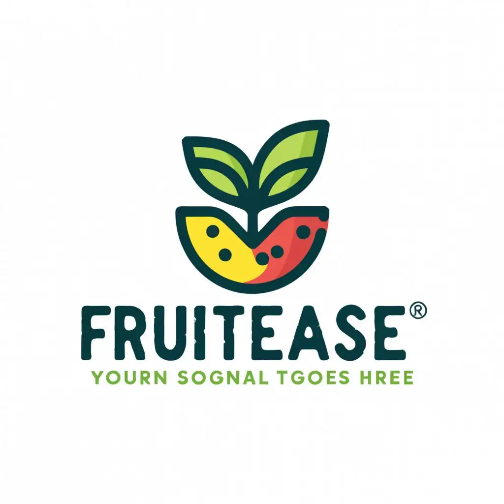 a logo design,with the text "Fruitease", main symbol:Fruits,Moderate,clear background
