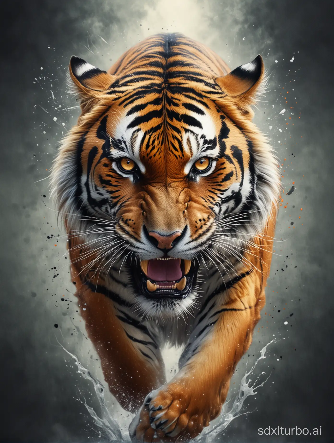 Majestic-Tiger-Roaming-Through-Enchanted-Forest