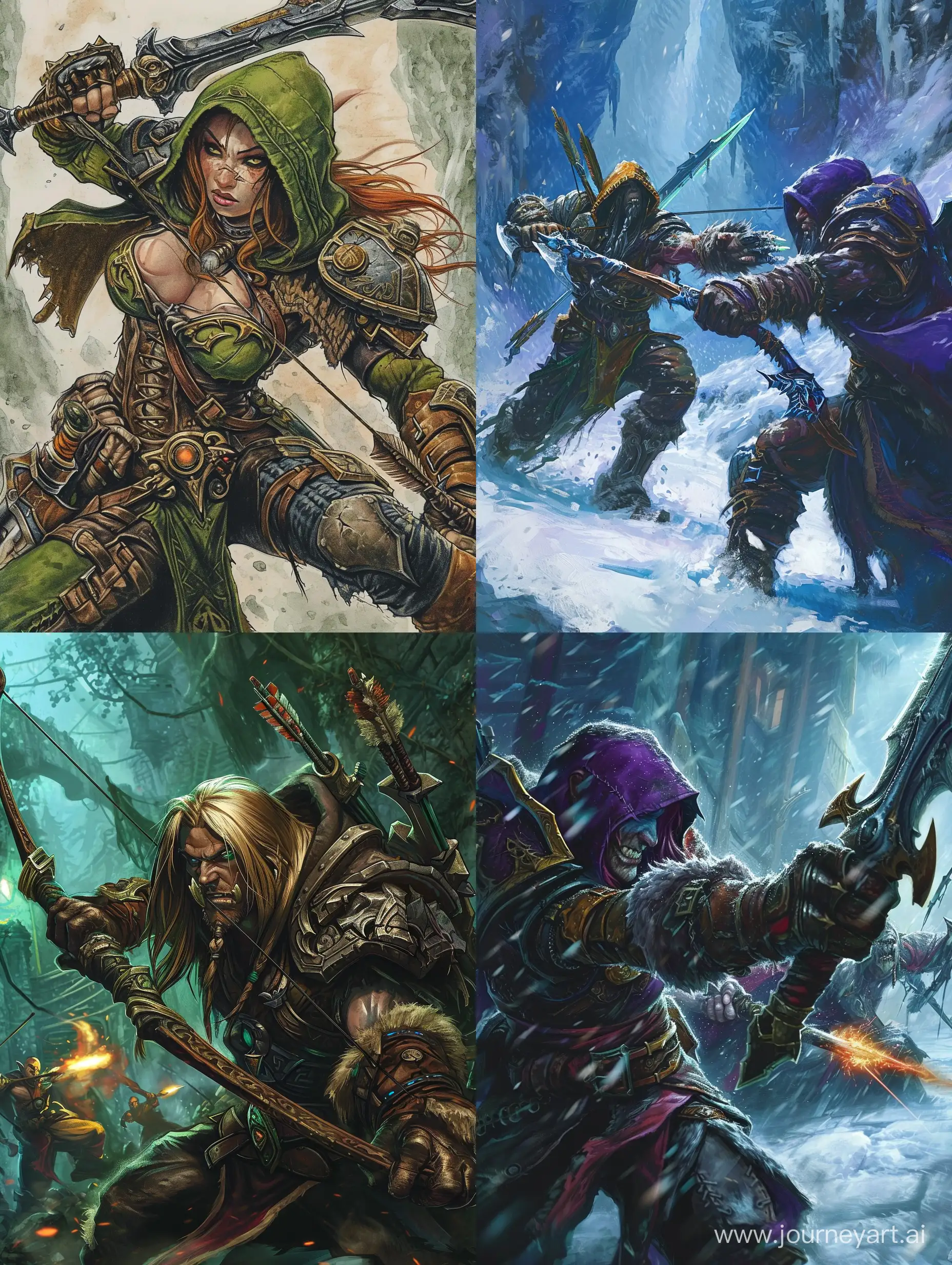 Rogue-Battling-in-World-of-Warcraft-Dynamic-Virtual-Combat-Art