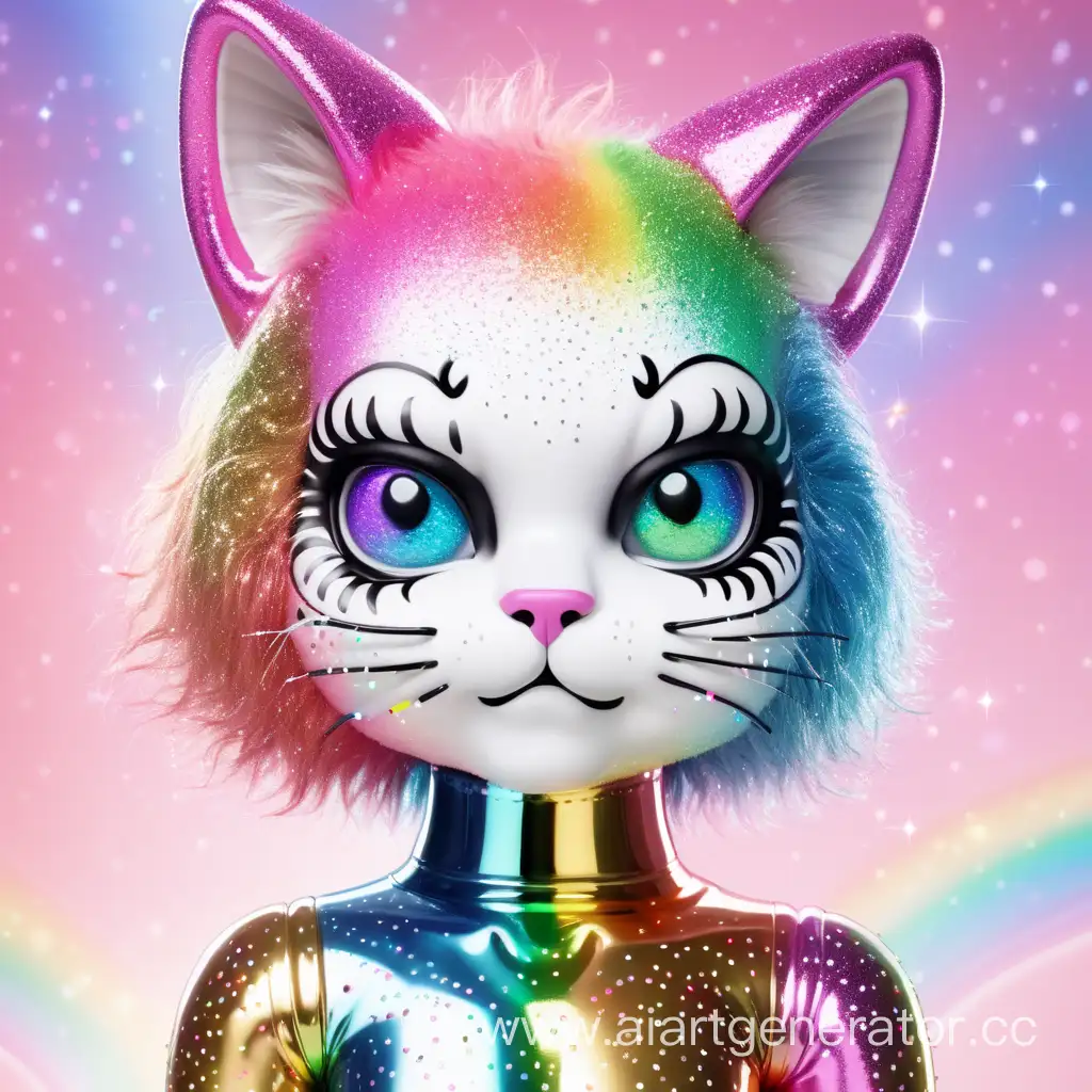 Adorable-Rubber-Cat-Girl-with-Rainbow-Latex-Skin-and-Sparkles