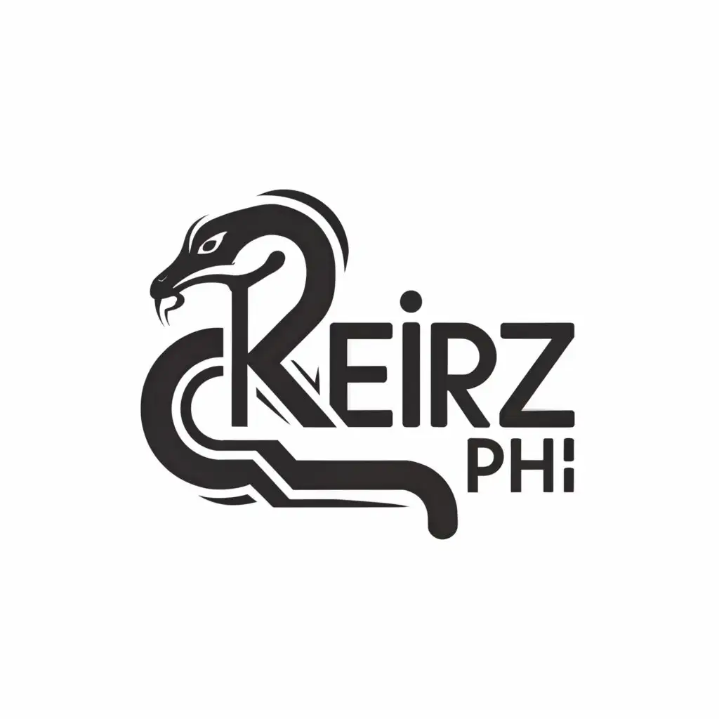 a logo design,with the text "Keirz PH", main symbol:Snake,Moderate,be used in Internet industry,clear background