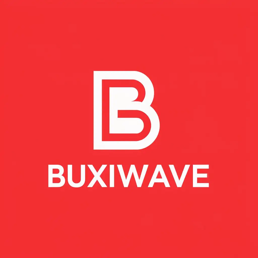 logo, B, with the text "BuxiWave", typography, be used in Internet industry
