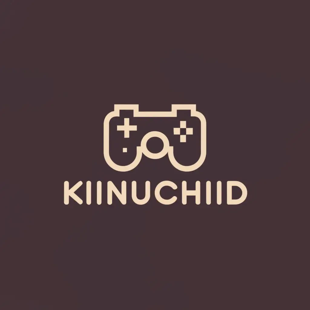 a logo design,with the text "KinuChid", main symbol:controller,Moderate,clear background