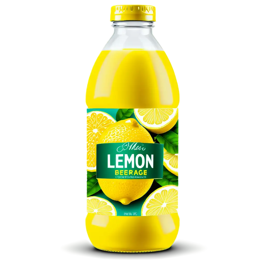 A lemon beverage with desi twist in 160ml plastic bottle with beautiful full sleeve label till neck in a unique look