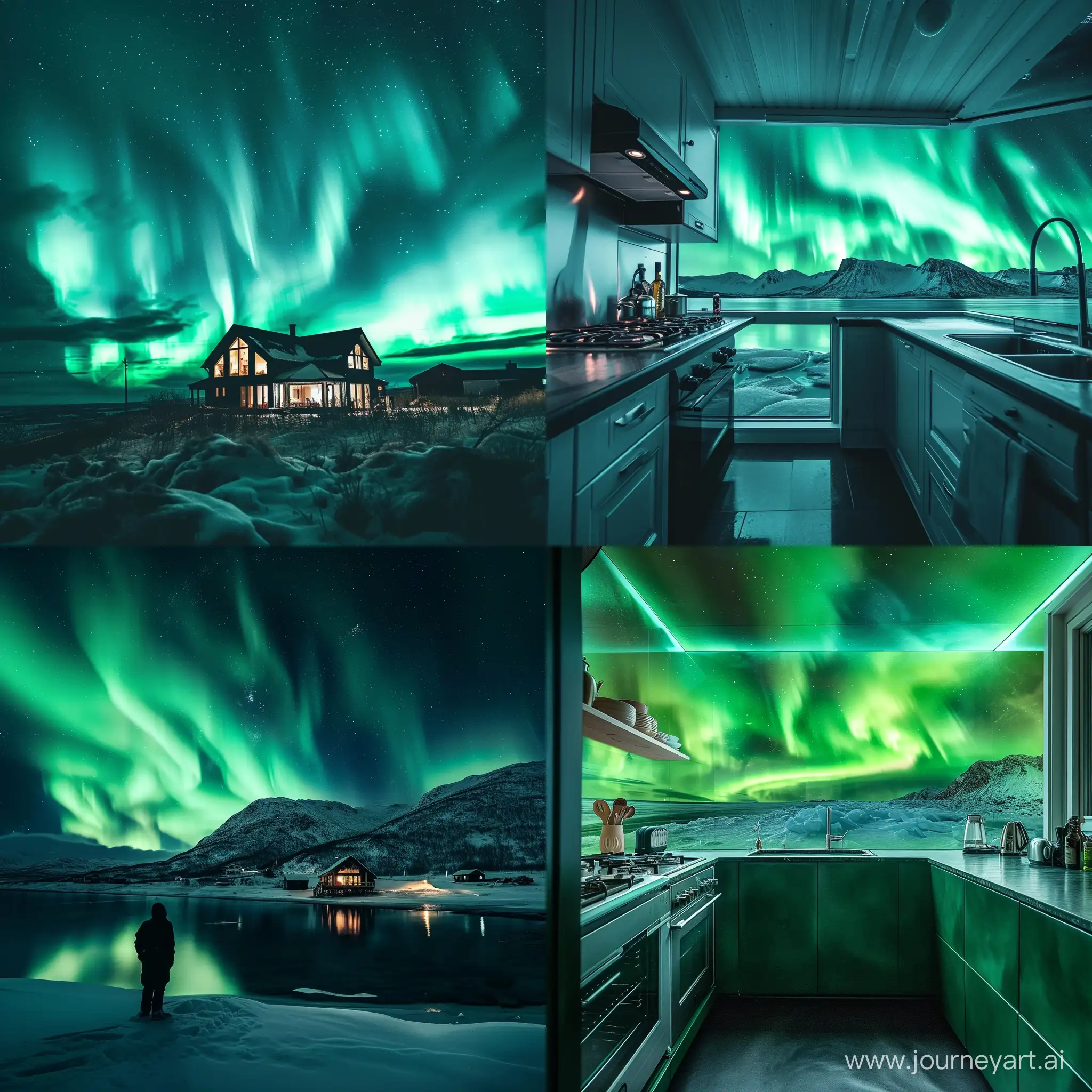 Mesmerizing-Aurora-Borealis-Captured-in-Kitchen-Ambiance