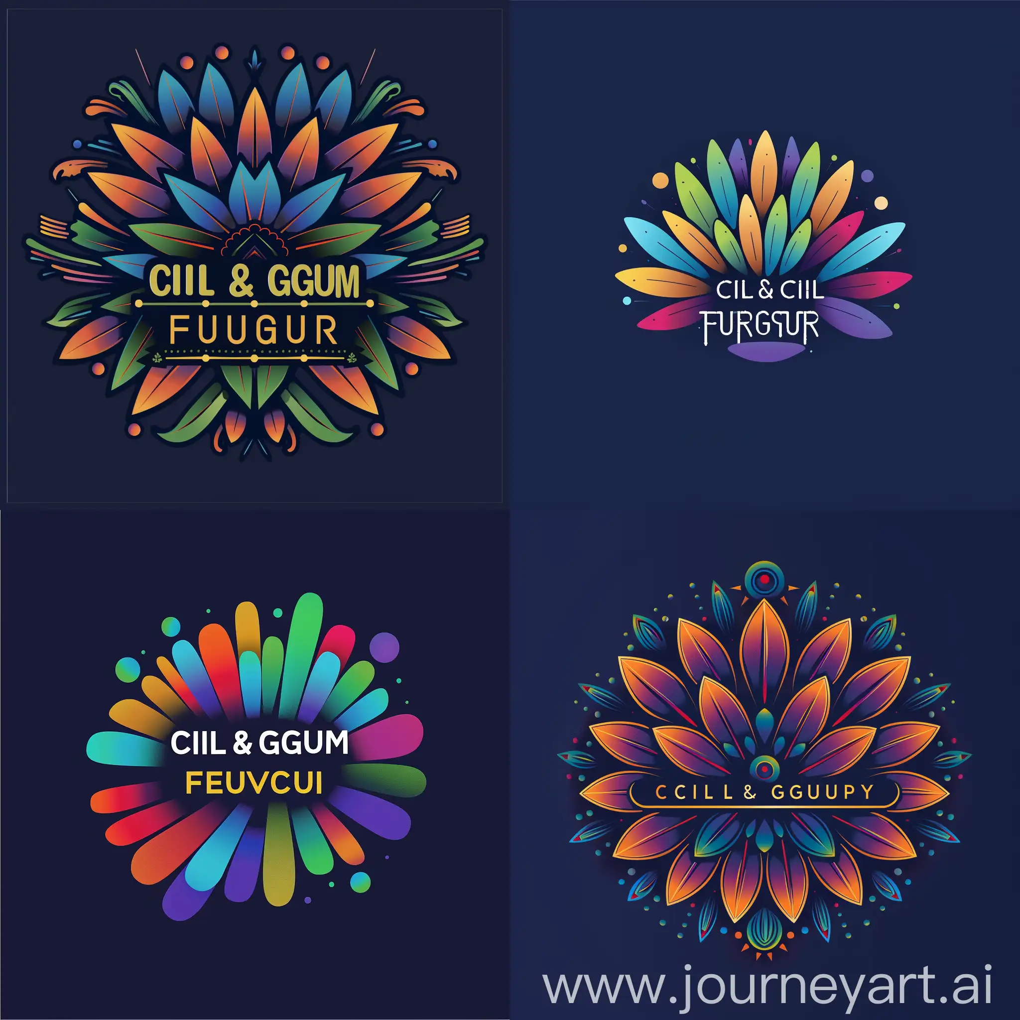 Logo multicolore pour festival ayant pour nom chill & groupe festival 