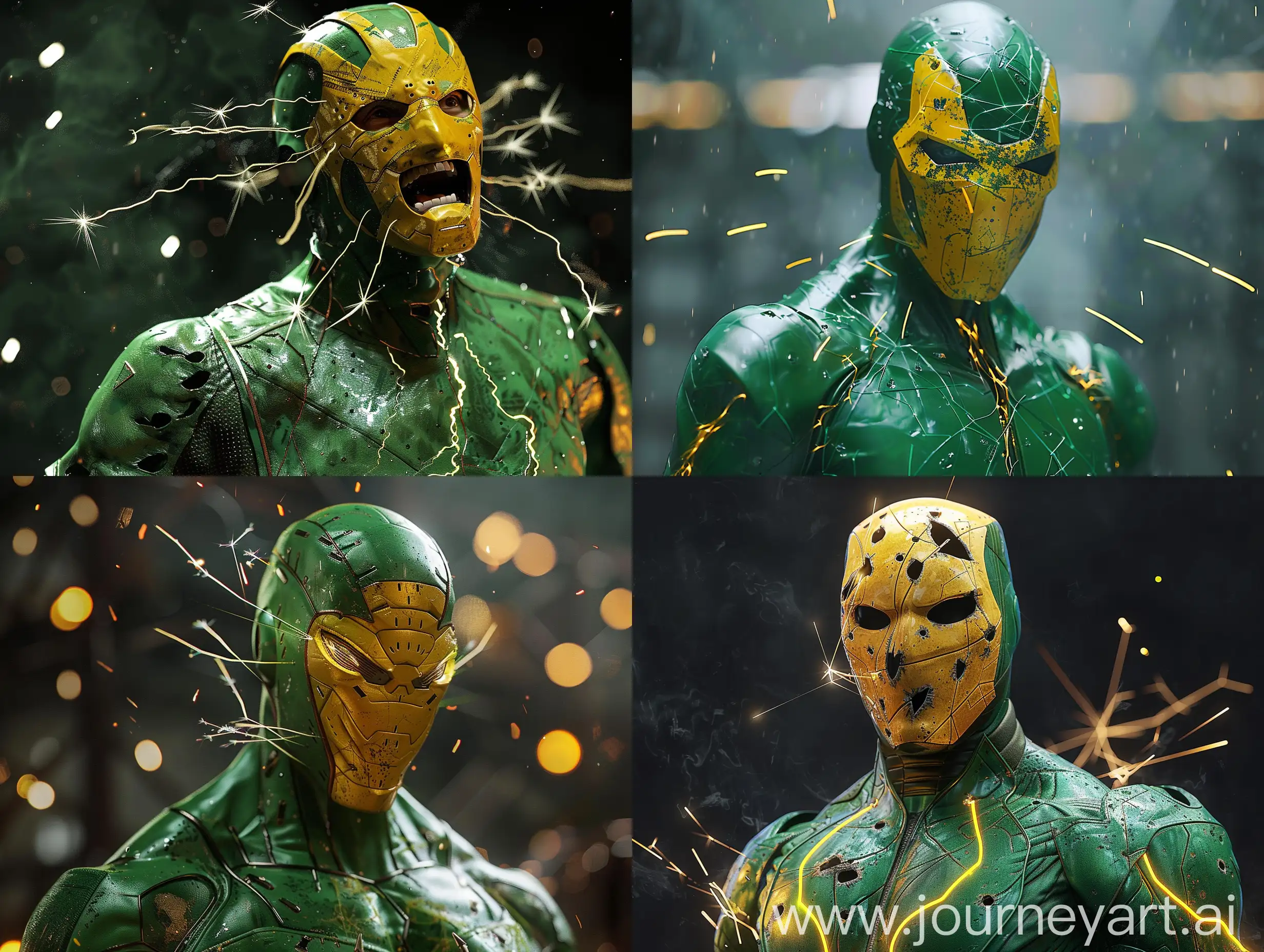 Electro-Marvel-Comics-Character-in-Detailed-Photorealistic-Green-Costume