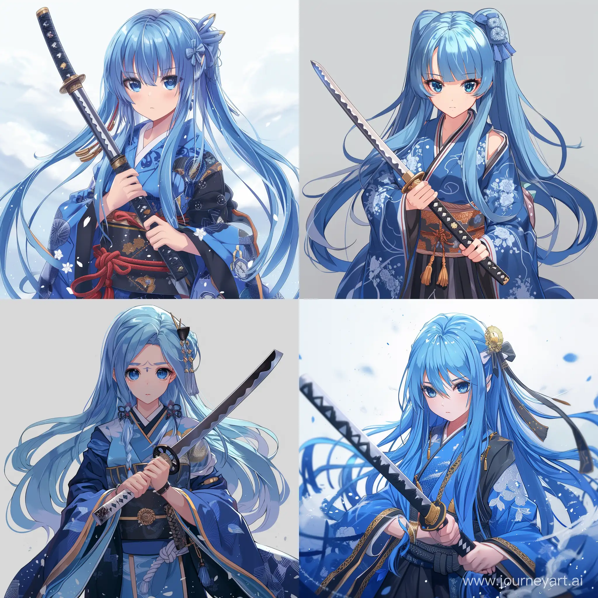 Graceful-Warrior-with-Long-Blue-Hair-Wielding-Japanese-Katana