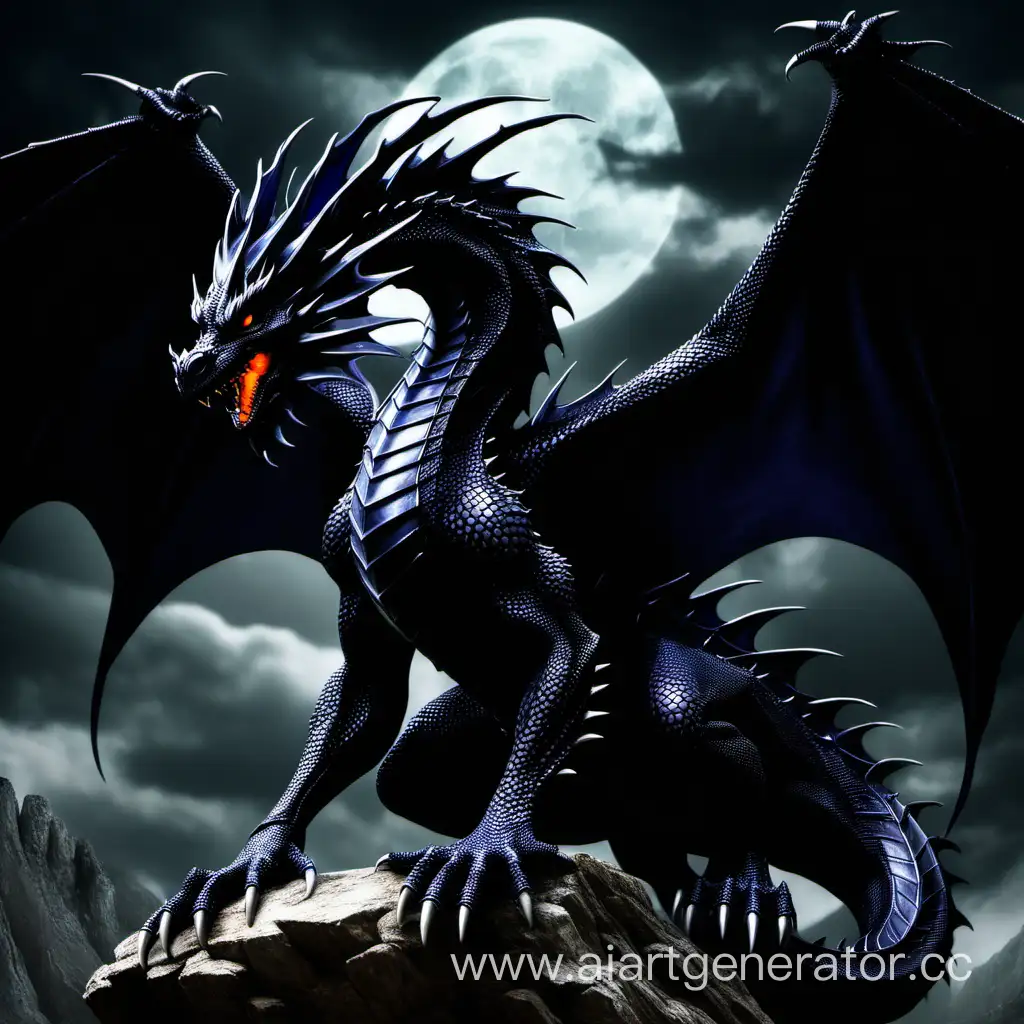 Majestic-Dark-Dragon-in-Enchanted-Forest
