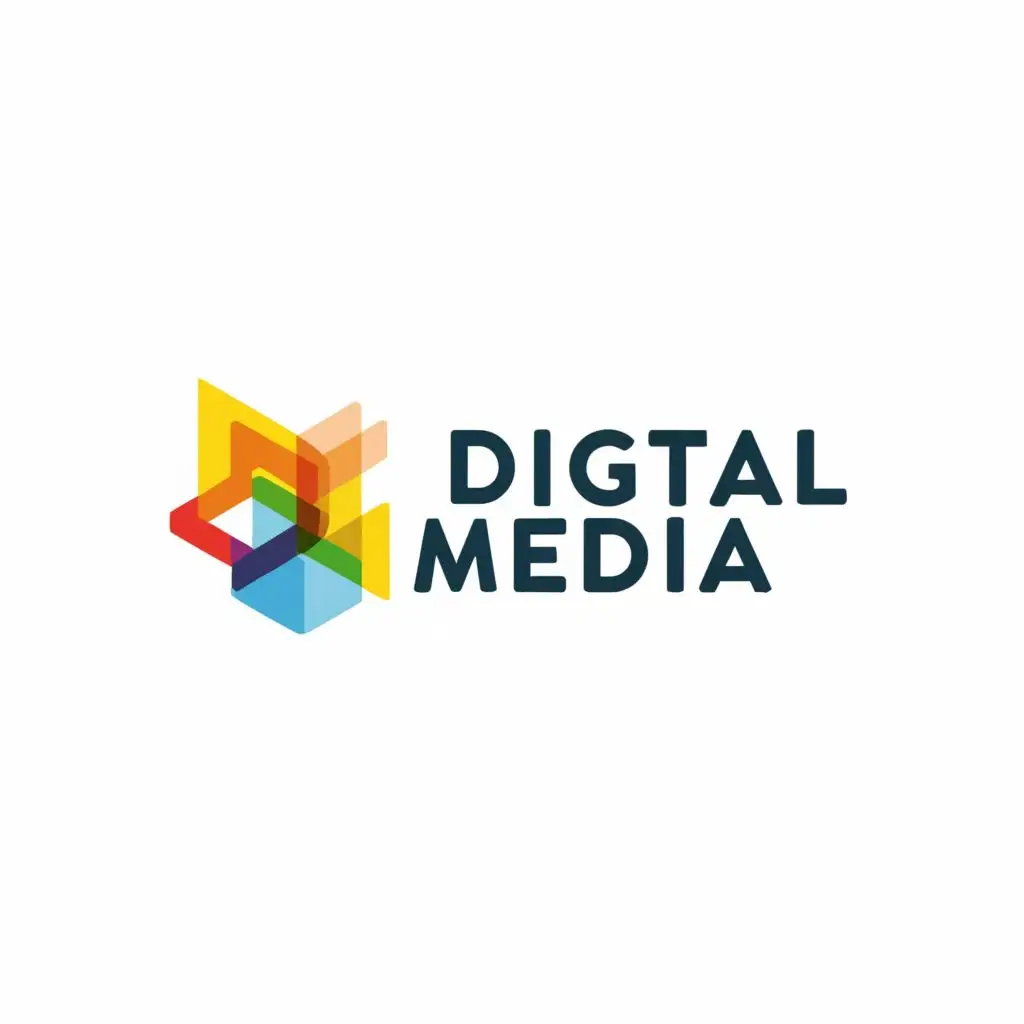 logo, any one, with the text "Digital media", typography, be used in Finance industry