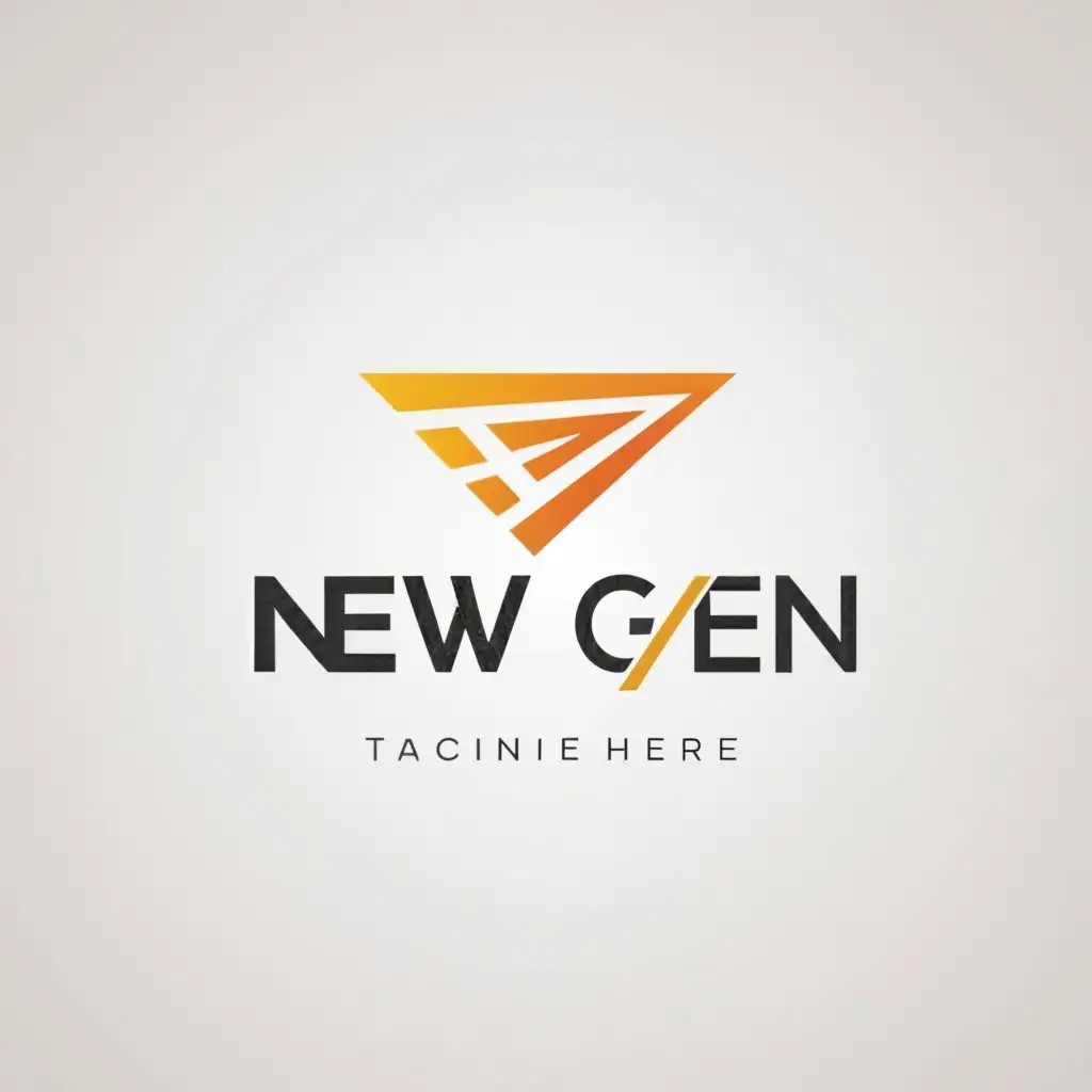 a logo design,with the text "New Gen", main symbol:arrow up,complex,be used in Education industry,clear background
