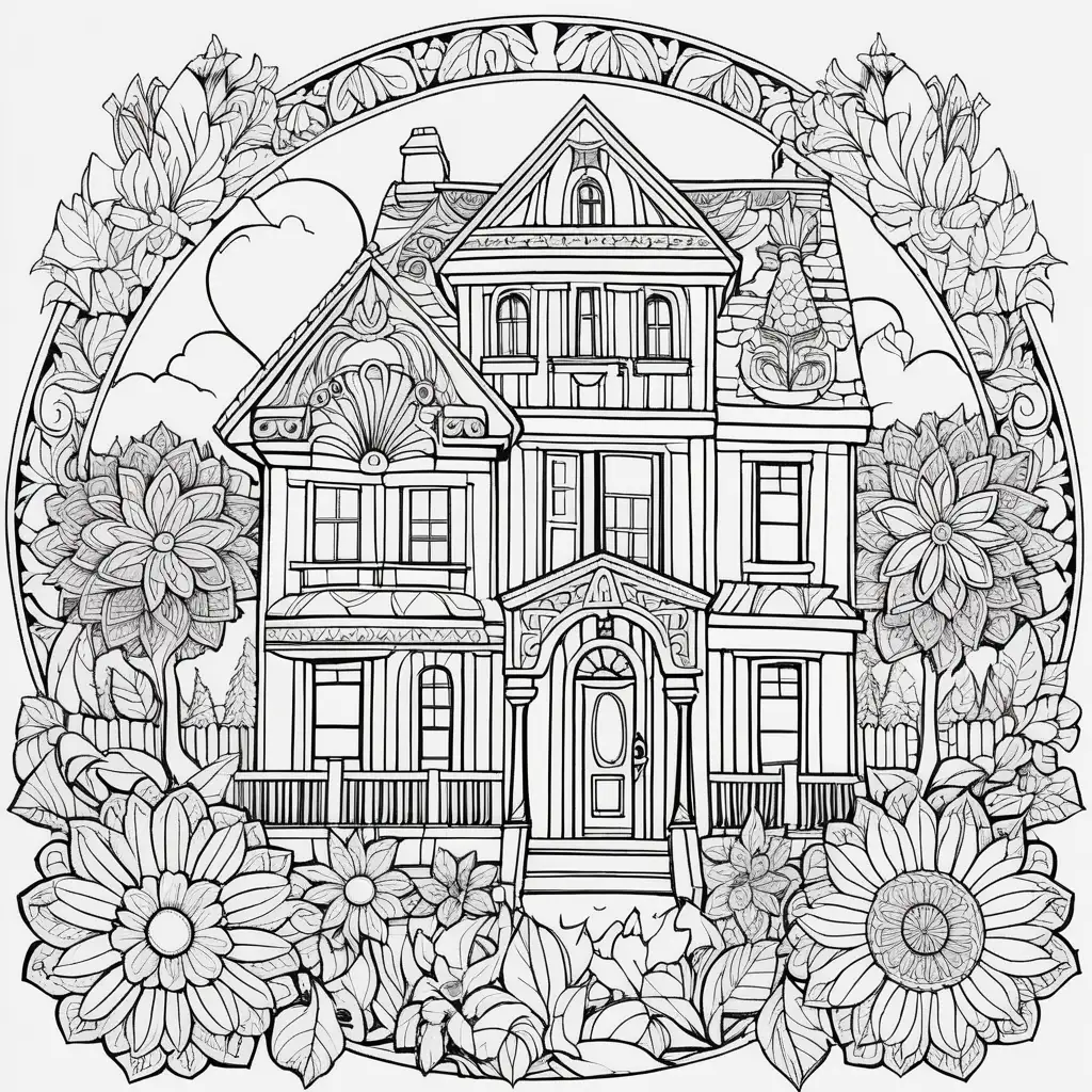 Intricate BlackandWhite Coloring Pages Diverse Themes with HighQuality Lines
