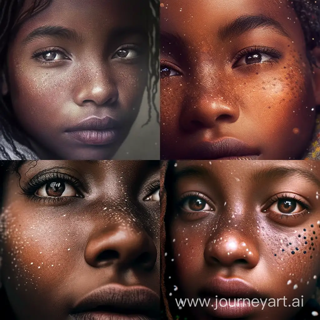 a close up of a woman with freckles on her face, albert watson, brown skin like soil, hyperrealistic teen, by Antoni Pitxot, epic music album cover, charcoal, graham humphreys, timid and vulnerable expression, a beautiful teen-aged girl, smooth shaded 