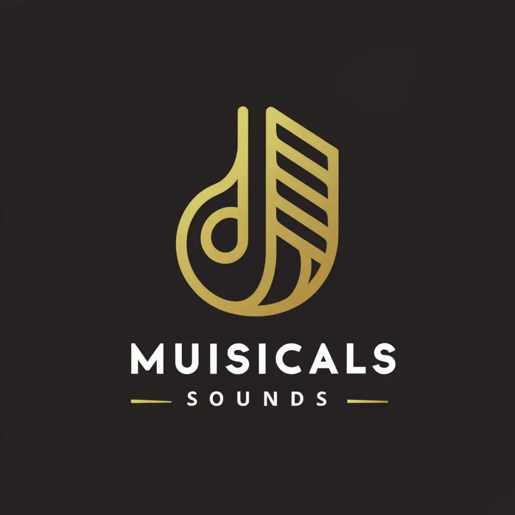 a logo design,with the text "Musicals Sounds", main symbol:Music,complex,be used in Entertainment industry,clear background