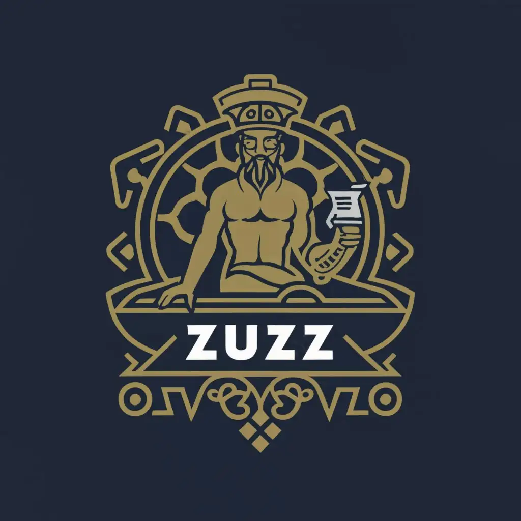 Logo-Design-for-2012-Greek-God-Sailing-on-a-Yacht-with-Ouzo