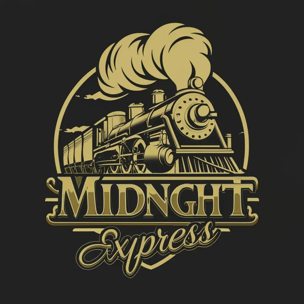 a logo design,with the text 'Midnight Express', main symbol:steam train,Moderate, be used in Nonprofit industry, clear background