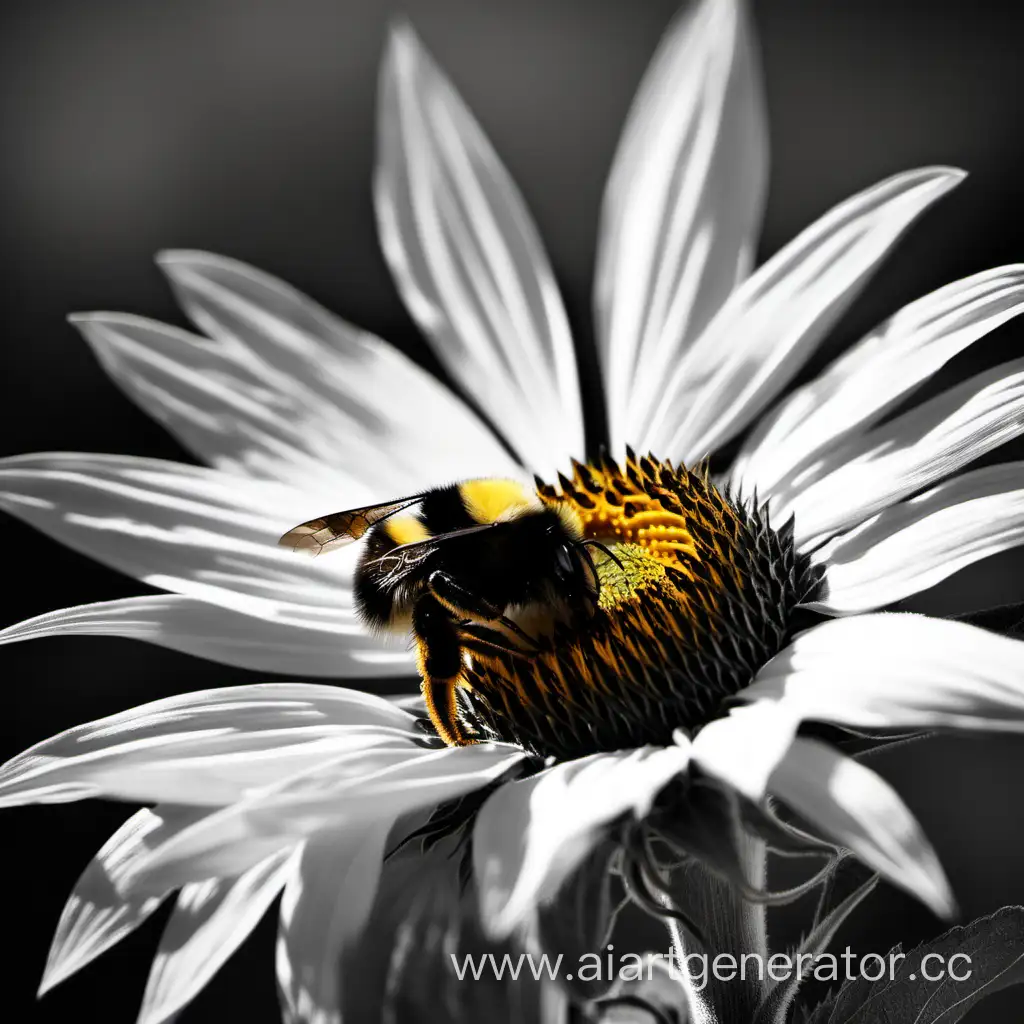 Vibrant-Bumblebee-Pollinating-Sunflower-Blossom