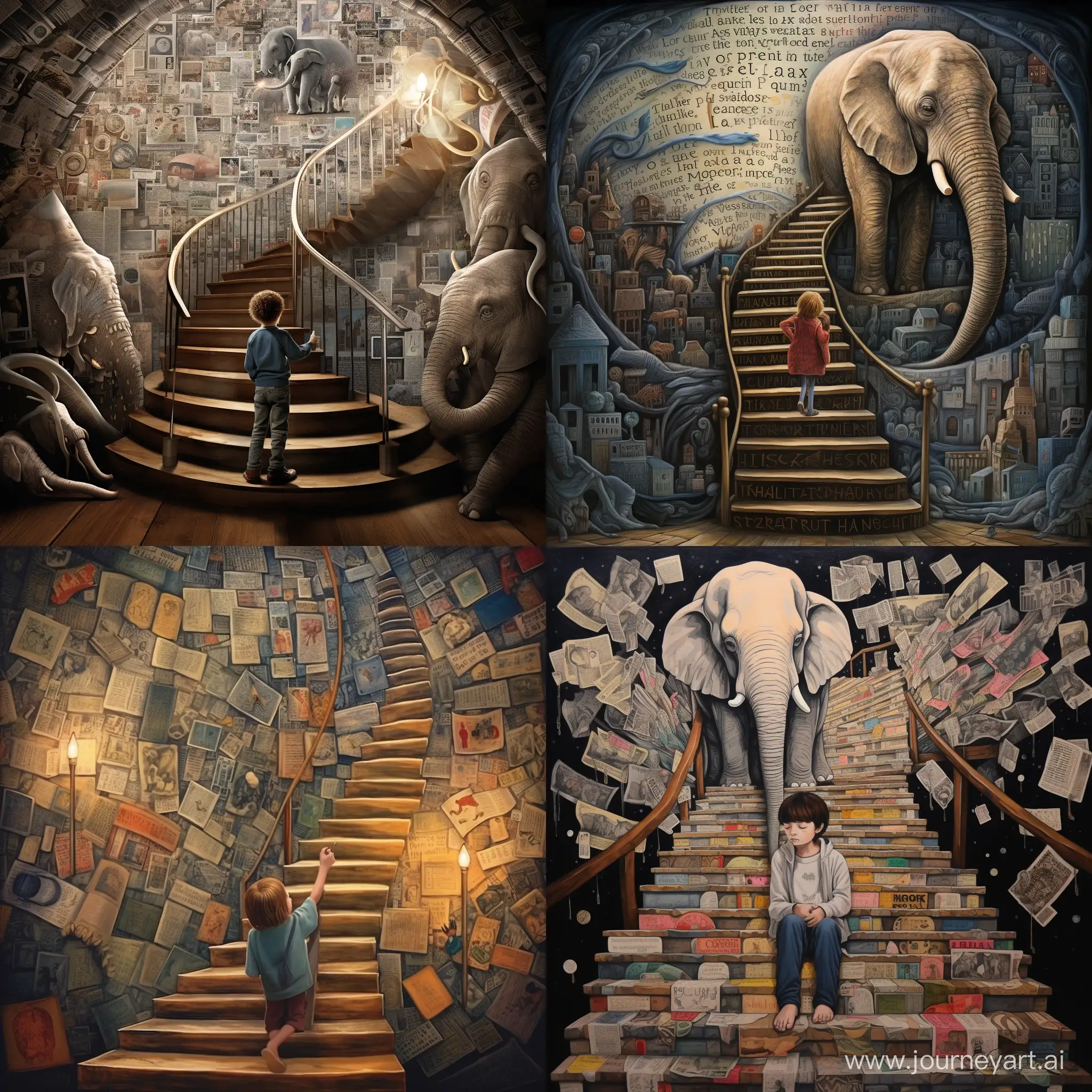 Ambitious-Child-Climbing-Alphabet-Stairs-with-Dreaming-Elephant