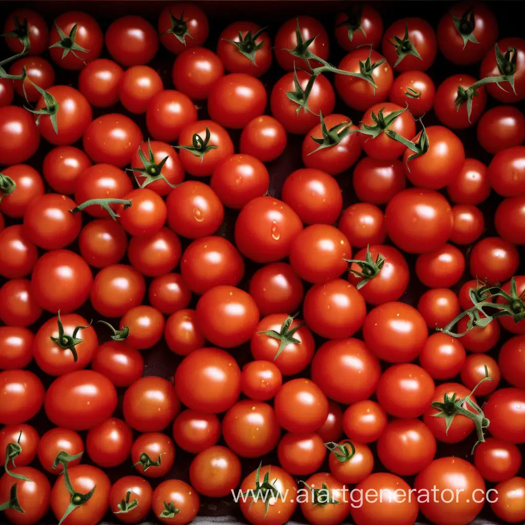 Vibrant-Tomato-Harvest-in-Sunlit-Garden-Fresh-Red-Tomatoes