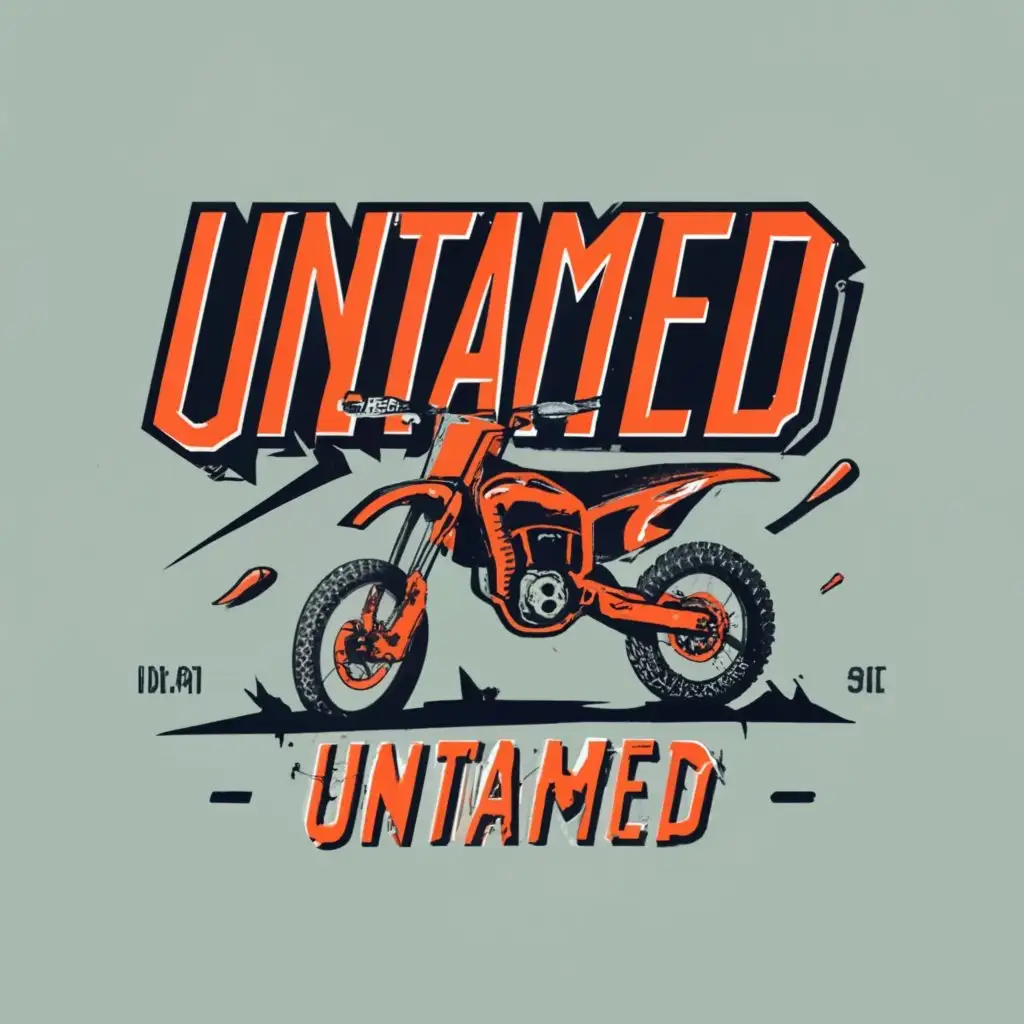 logo, Motocross, with the text "untamed", typography, be used in Automotive industry