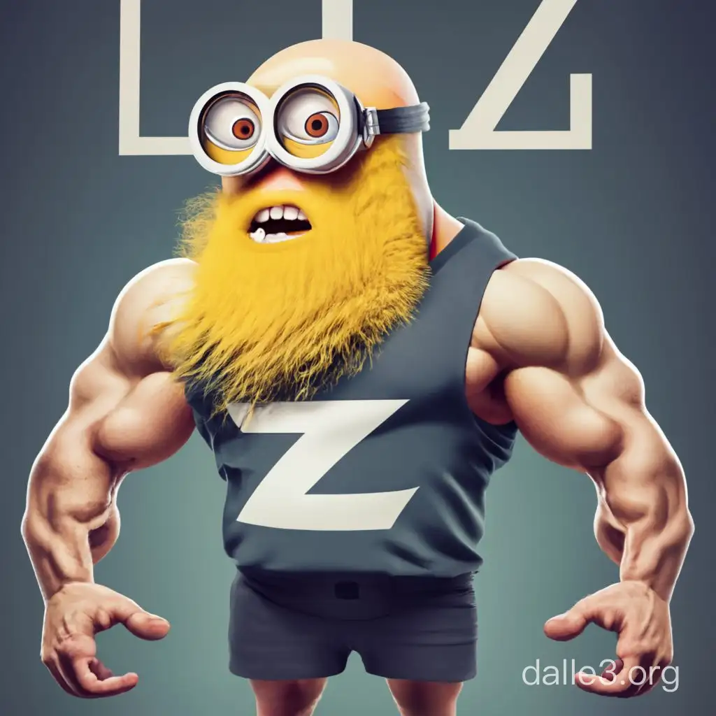 Brawny Chechen Minion with Striking Yellow Beard in ZBranded Attire ...