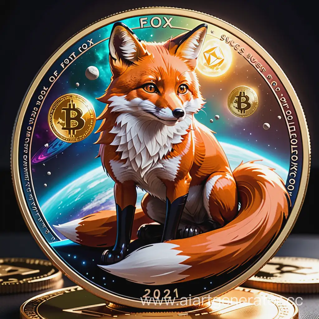 Cunning-Fox-Riding-the-Rocket-of-Success-in-the-Crypto-Currency-Meme-Coin-Era