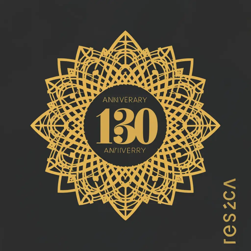 a logo design,with the text "130 anniversary", main symbol:star,complex,clear background