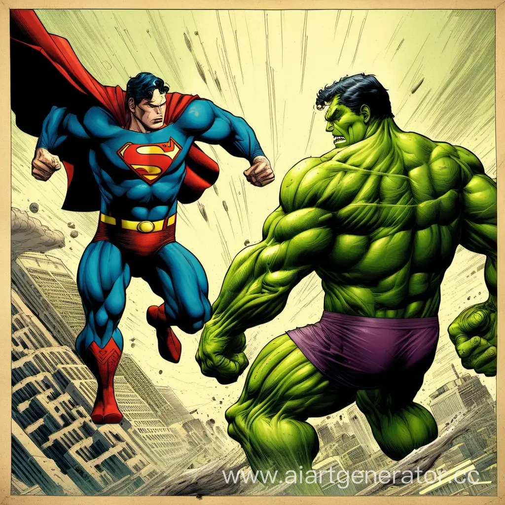 Epic-Battle-Superman-vs-Hulk-in-a-Destructive-Showdown