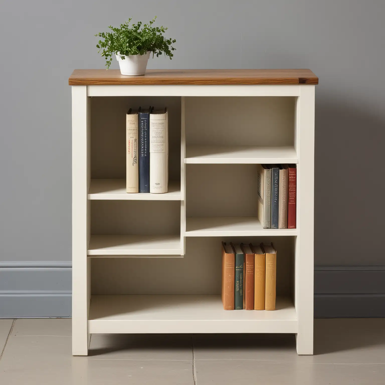 Cozy Corner with a Small Bookcase and Armchair