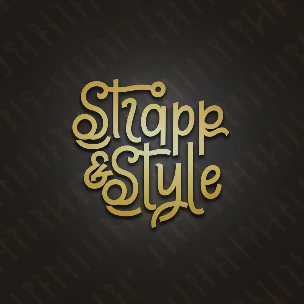 a logo design,with the text "Strap & Style", main symbol:Gold chain,Moderate,be used in Retail industry,clear background