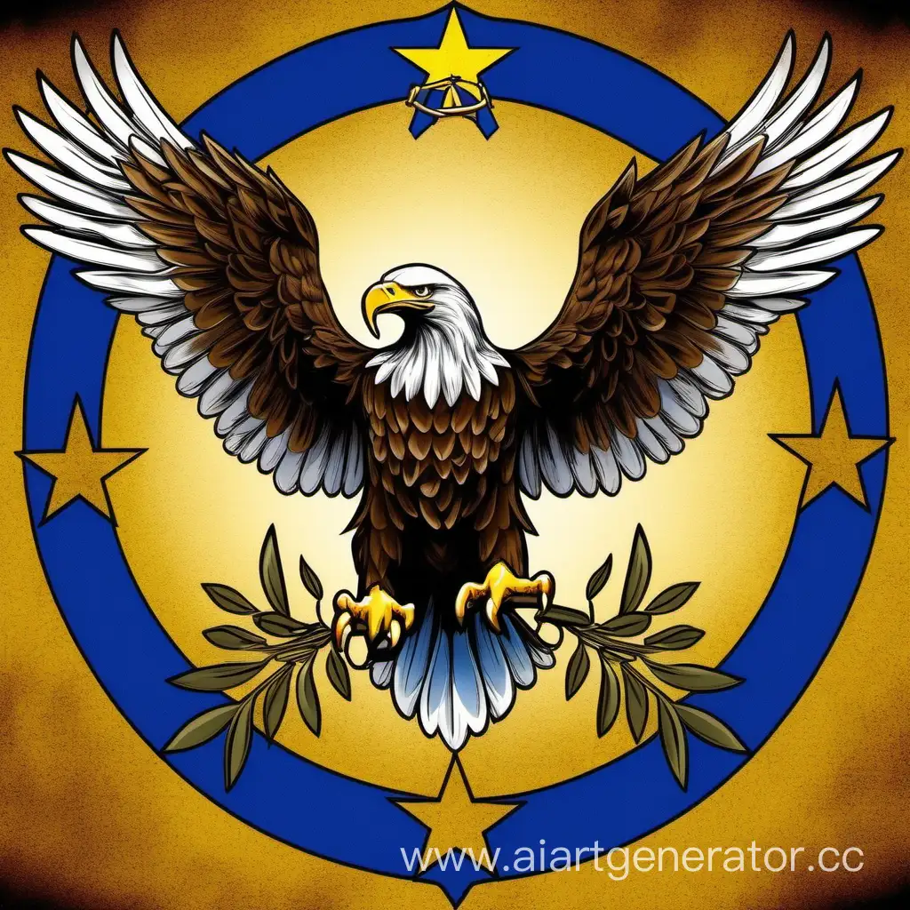 Majestic-Eagle-with-Olive-Branch-and-Sword-Symbol-of-Peace-and-Strength