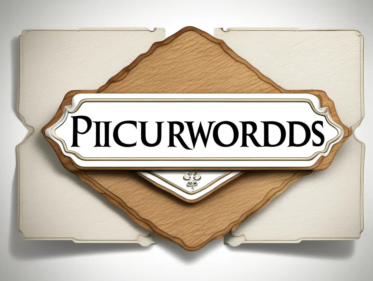 Artistic White Background with Picurwords Label