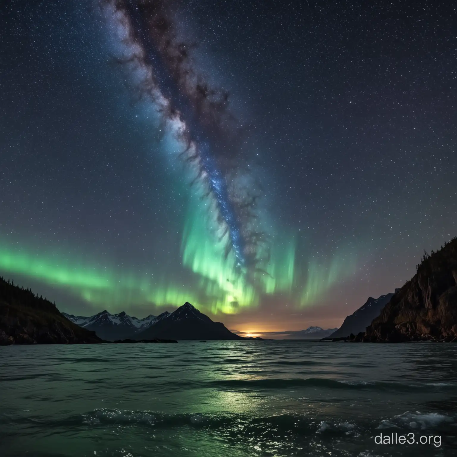 AweInspiring 4K Alaska Night Sky with Aurora Shooting Star and Milky ...