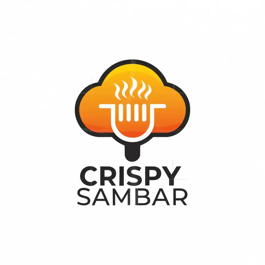 a logo design,with the text "Crispy Sambar", main symbol:Cloud kitchen,Moderate,be used in Restaurant industry,clear background