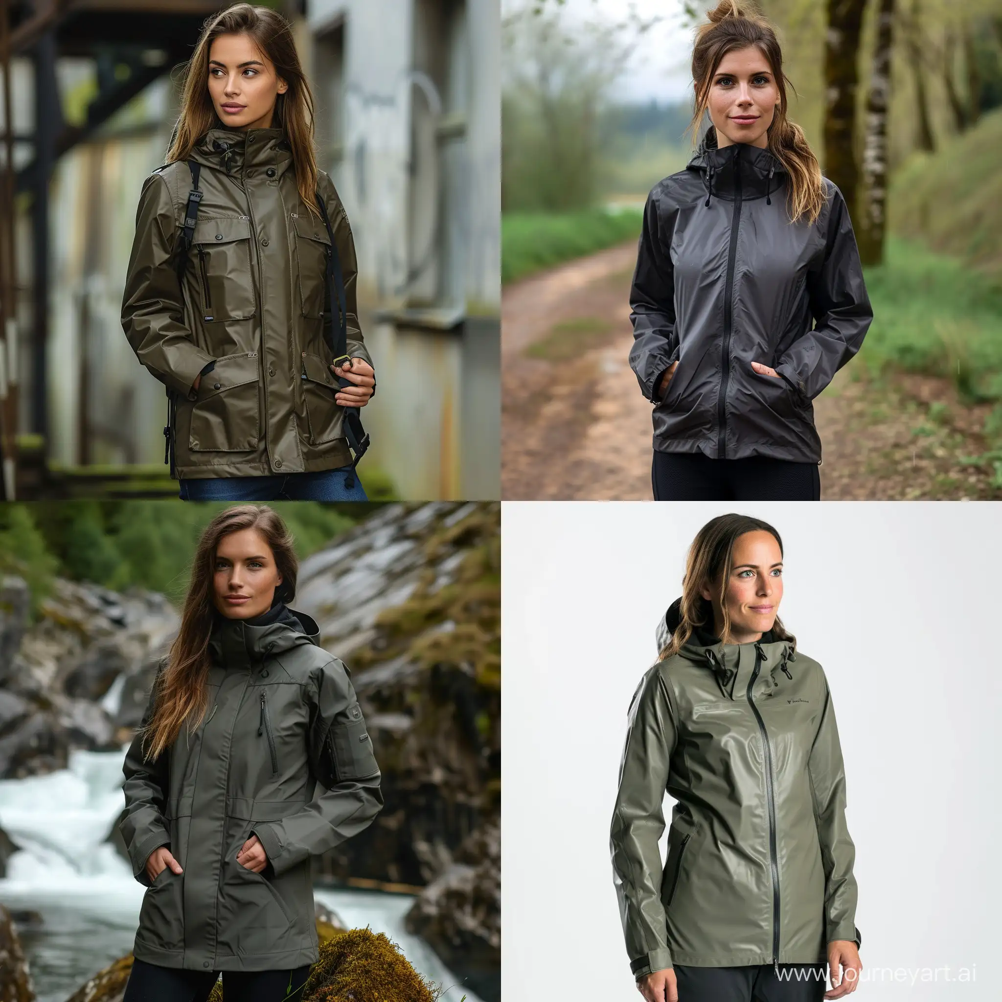 rain jacket, minimalistic, warm but not bulky, for women