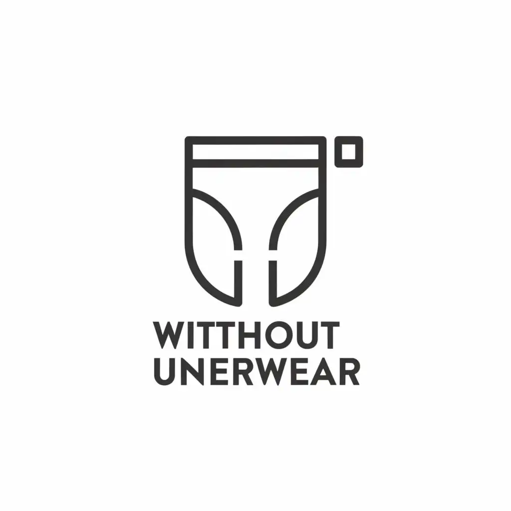 a logo design,with the text "without underwear minimalist logo", main symbol:letters,Moderate,be used in Technology industry,clear background