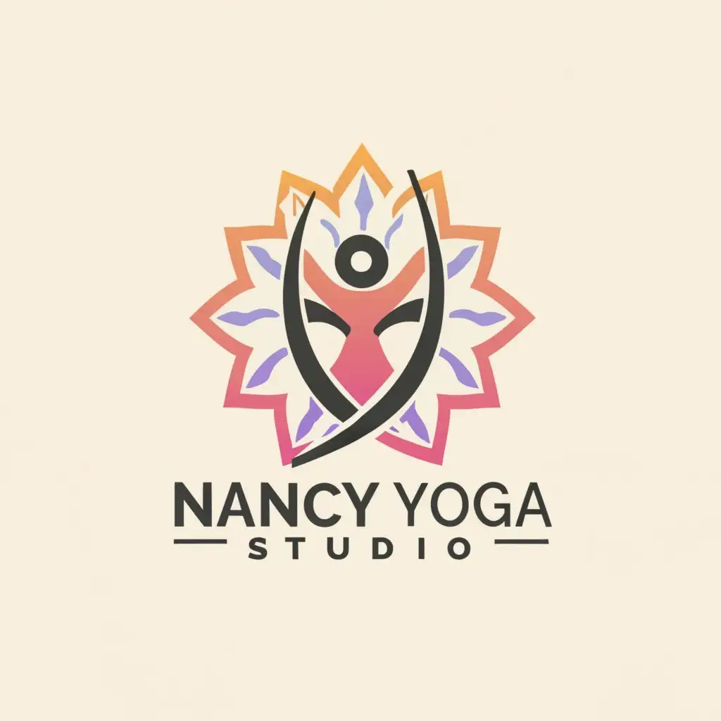 a logo design,with the text "Nancy Yoga Studio", main symbol:alphabet N and yogi,Moderate,be used in Automotive industry,clear background