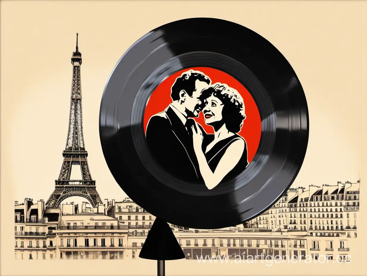 Romantic-Couple-Dancing-to-Edith-Piaf-near-Eiffel-Tower-Vintage-Vinyl-Records-in-Paris