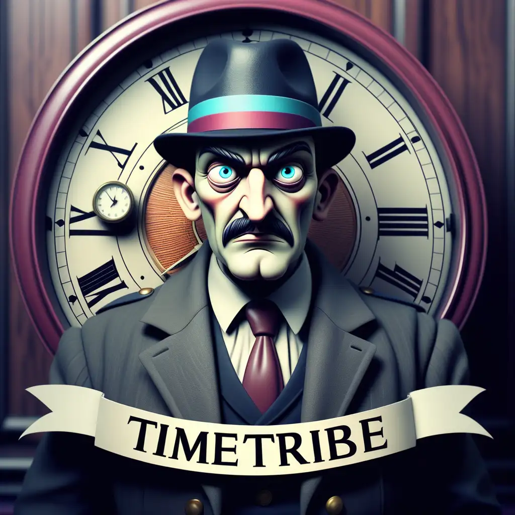 create a unique image for a history social media channel that covers worldwide historical crimes, manmade disasters, mysteries solved and unsolved keep it edgy and Relevant to the channel, the channel is called TimeTribe Official. audience is between 20 and 45 years old and from every geographic, make it detailed and colourful yet simple