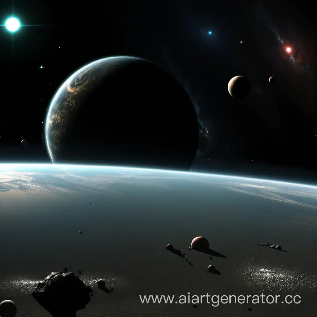 Vibrant-Exoplanet-Illustration-Alien-Landscape-with-Orbiting-Moons-and-Cosmic-Nebulae