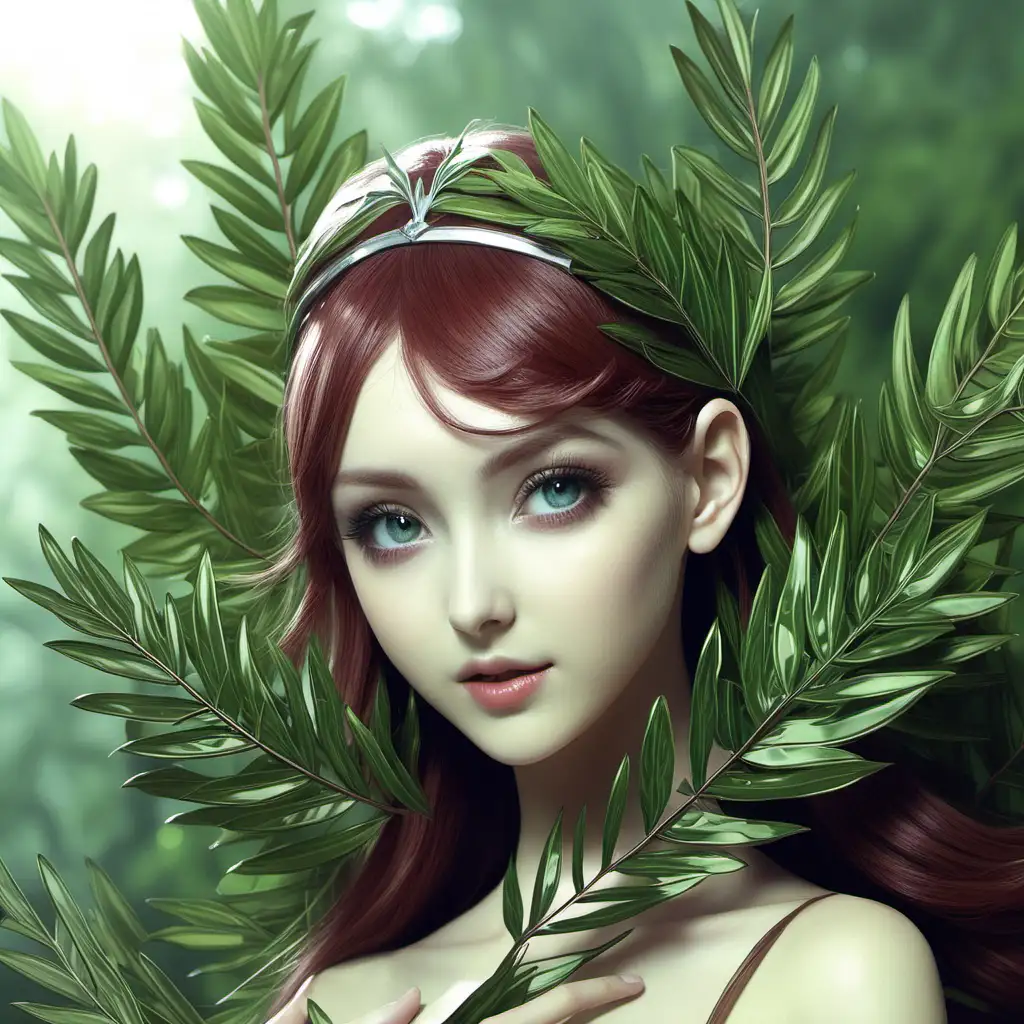 Enchanting Forest Fairy Elydia Evergreen Amidst Mystical Glowing Foliage