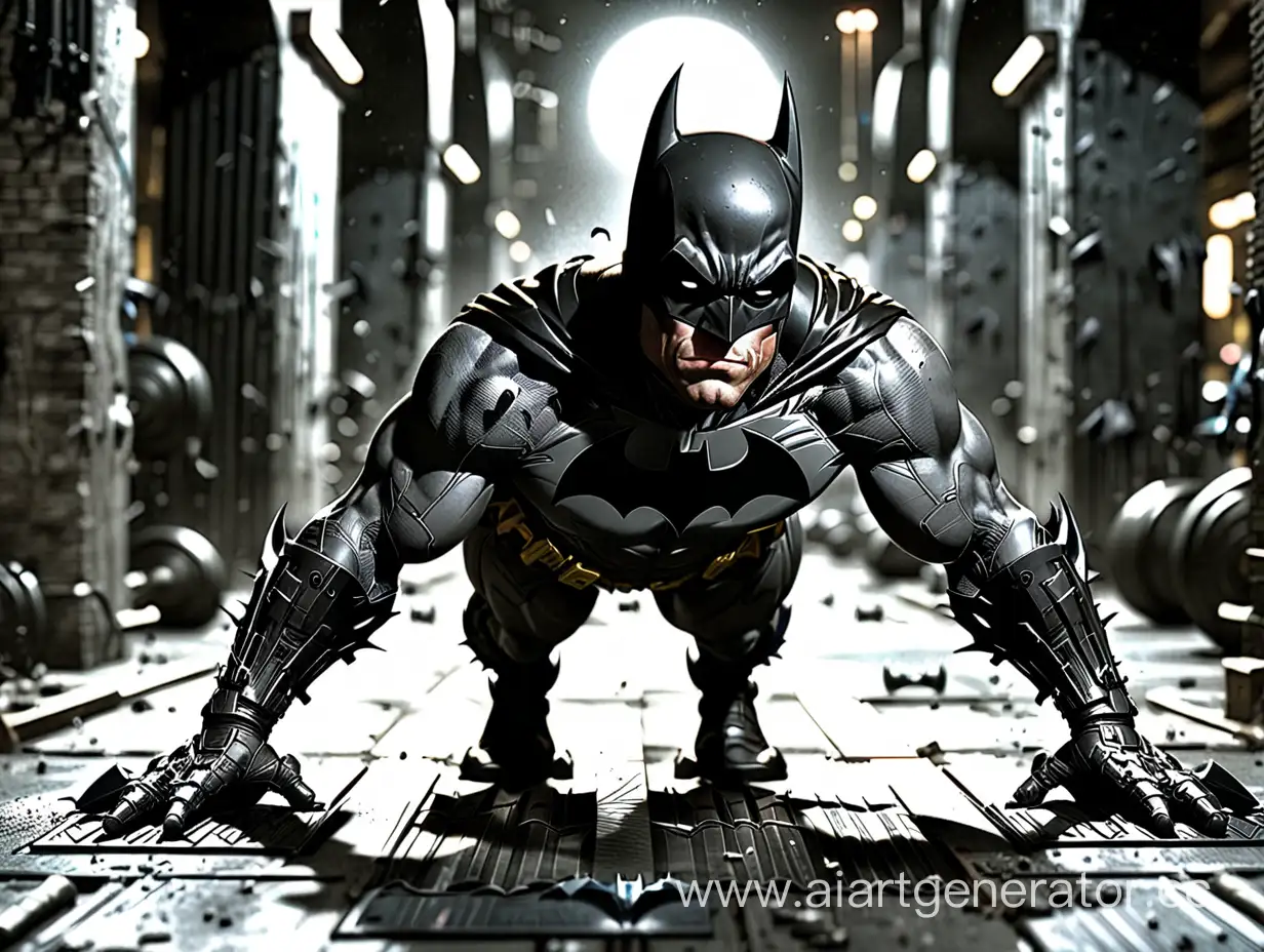 Batman-Performing-Intense-PushUp-Workout-in-Dark-Urban-Setting