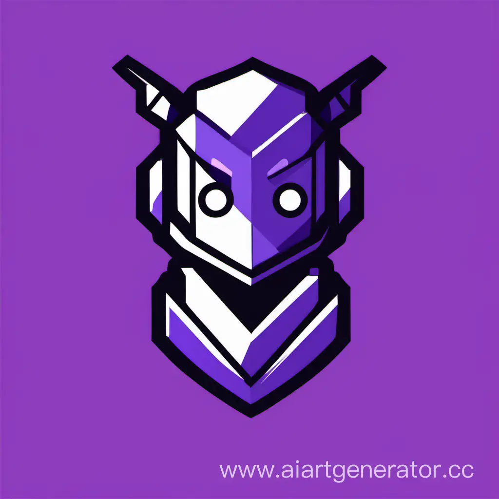 аватарка для бота дискорд в векторном стиле с фиолетовым фоном