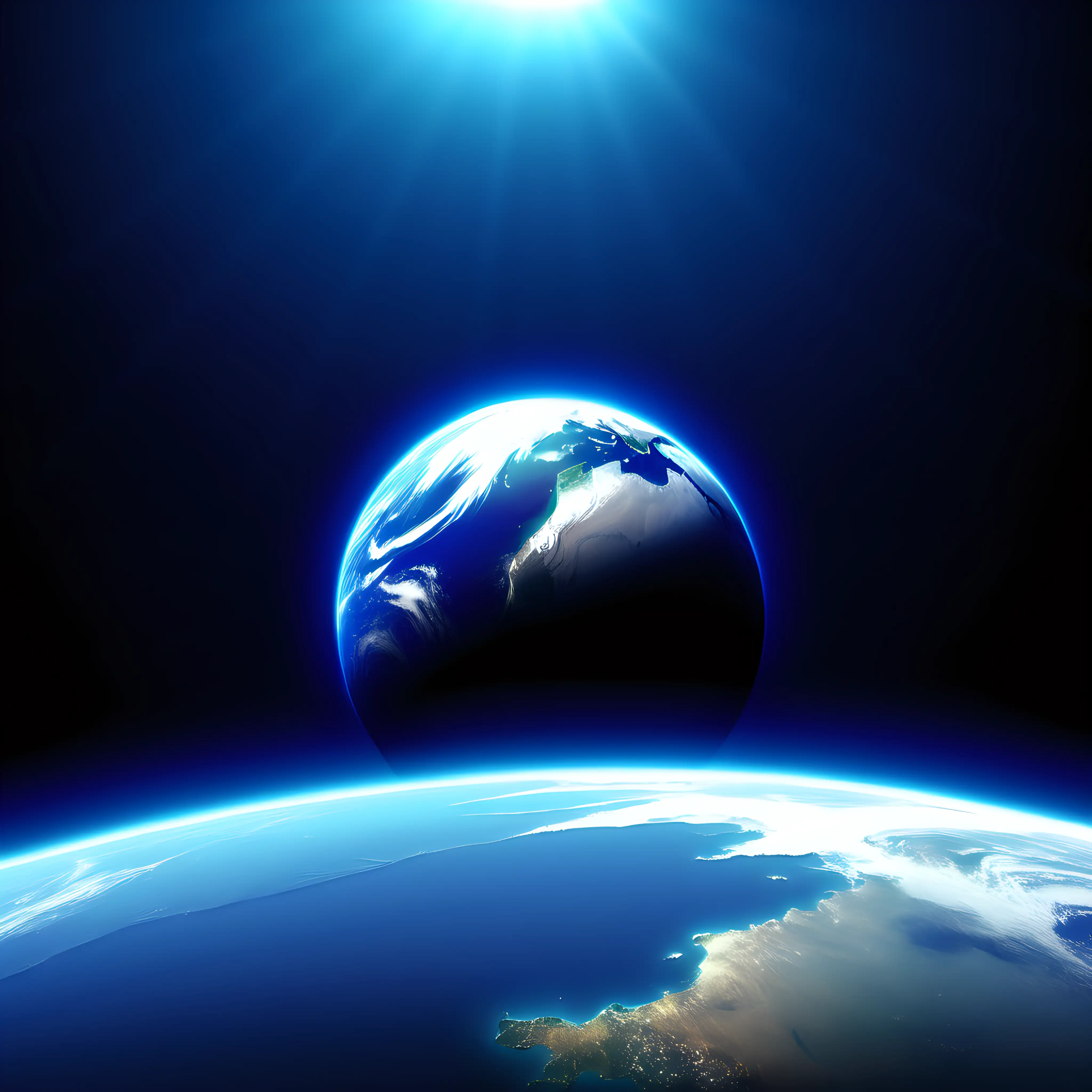 Beautiful image of earth like blue planet