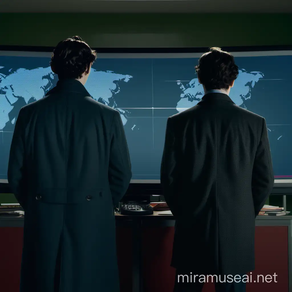 Sherlock and Watson stood watching the big screen, they were doing marketing research